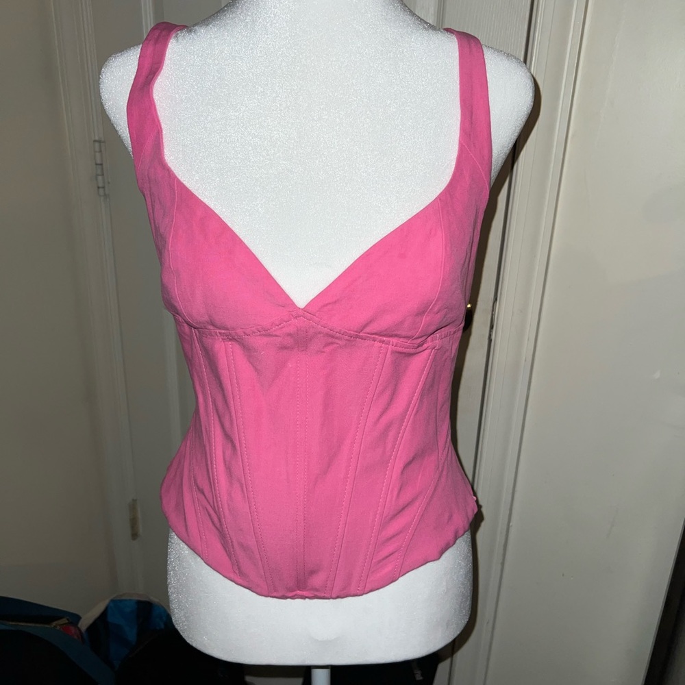 Zara pink corset fit top
